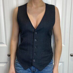 Apt 9 Charcoal Herringbone Vest